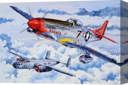 Charles Canvas Paintings - Tuskegee Airman by Charles Taylor