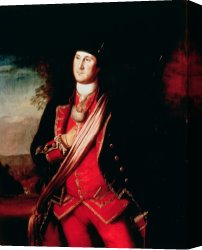 Charles Canvas Paintings - Portrait of George Washington by Charles Willson Peale