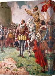 Apartments of Queen Elizabeth of Prussia, Charlottenburg Palace, Berlin Canvas Prints - Elizabeth I the Warrior Queen by CL Doughty