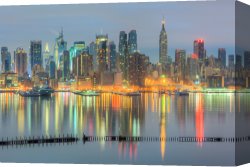 City by The Bay Canvas Prints - New York City Skyline Morning Twilight I by Clarence Holmes