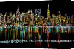 City by The Bay Canvas Prints - New York City Skyline Morning Twilight II by Clarence Holmes