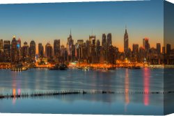 City by The Bay Canvas Prints - New York City Skyline Morning Twilight III by Clarence Holmes