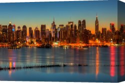 City by The Bay Canvas Prints - New York City Skyline Morning Twilight V by Clarence Holmes