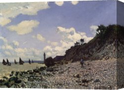 Beach Canvas Prints - Beach at Honfleur by Claude Monet