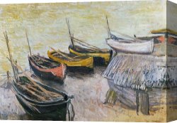 Transportation Canvas Prints - Boats on the Beach by Claude Monet
