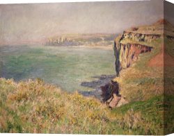 Claude Monet Canvas Prints - Cliff at Varengeville by Claude Monet