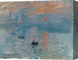 Impressionism Canvas Prints - Impression Sunrise by Claude Monet