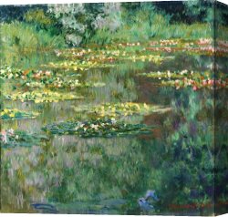 Alfred Dedreux Or De Dreux Canvas Paintings - Le Bassin Des Nympheas by Claude Monet