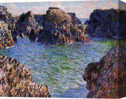 Belle Du Jour Canvas Prints - Port Goulphar Belle Ile Brittany by Claude Monet