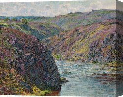 The End of Dinner Canvas Prints - Ravines of the Creuse at the End of the Day by Claude Monet