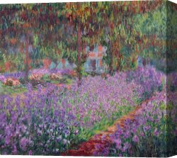 The Garden of Eden Canvas Prints - The Artists Garden at Giverny by Claude Monet