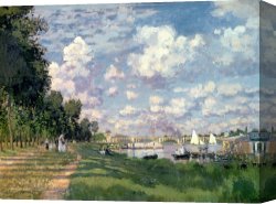 Claude Monet Canvas Prints - The Marina at Argenteuil by Claude Monet