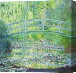 Claude Monet Canvas Prints - The Waterlily Pond with the Japanese Bridge by Claude Monet