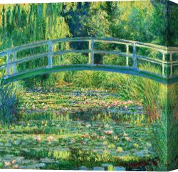 Claude Monet Canvas Prints - The Waterlily Pond With The Japanese Bridge by Claude Monet