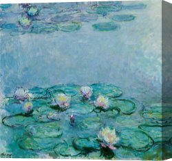 Cubist Lilies Canvas Prints - Water Lilies by Claude Monet