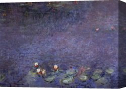 Cubist Lilies Canvas Prints - Water Lilies by Claude Monet