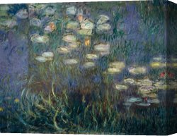 Cubist Lilies Canvas Prints - Water Lilies by Claude Monet