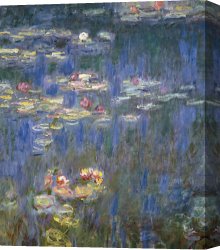 Cubist Lilies Canvas Prints - Water Lilies by Claude Monet