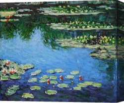 Cubist Lilies Canvas Prints - Water Lilies by Claude Monet