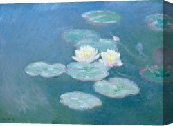The Evening Canvas Prints - Waterlilies Evening by Claude Monet