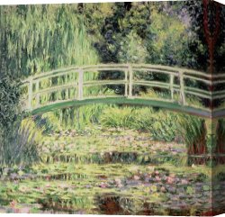 White Canvas Prints - White Nenuphars by Claude Monet