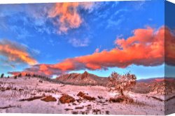 Red And White Canvas Prints - Red White and Blue Winter by Collection 14