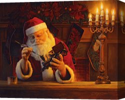 Eve Canvas Paintings - Christmas Eve Touch Up by Collection 2