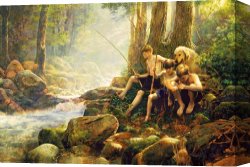 Summer Canvas Prints - Hook Line And Summer by Collection 2