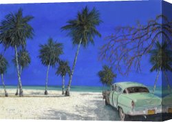 Transportation Canvas Prints - Auto Sulla Spiaggia by Collection 7
