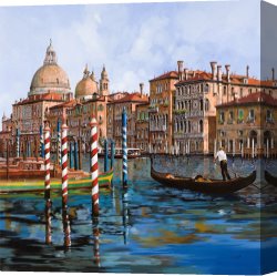 Transportation Canvas Prints - Il Canal Grande by Collection 7