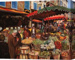 Il Mercato Galleggiante a Venezia Canvas Prints - Il Mercato Di Quartiere by Collection 7