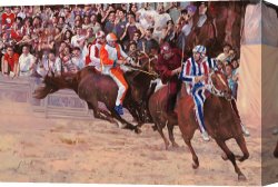 Corsa Canvas Paintings - La Corsa Del Palio by Collection 7
