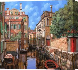 Il Mercato Galleggiante a Venezia Canvas Prints - Luci A Venezia by Collection 7
