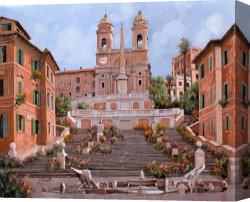 Collection 7 Canvas Prints - Rome-Piazza di Spagna by Collection 7
