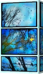 Cold Canvas Paintings - Cold rainy day Scenes from the garden by Collection 8