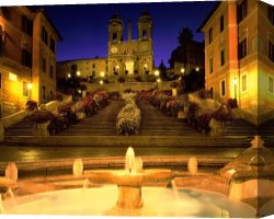 Agnus Dei Canvas Prints - Trinita Dei Monti Steps Rome Italy by Collection