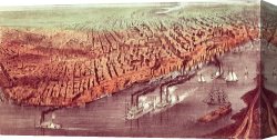City by The Bay Canvas Prints - City of New Orleans by Currier and Ives