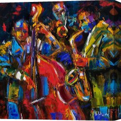 Impressionism Canvas Prints - Jazz by Debra Hurd