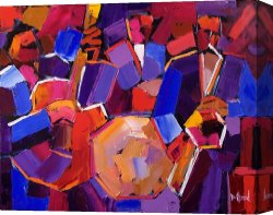 Jazz Festival in Paris Canvas Prints - Jazz Angles two by Debra Hurd