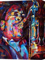 Latin Jazz Canvas Paintings - Jazz Trane by Debra Hurd