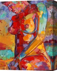 Lady Clown Canvas Prints - Lady Of Color by Debra Hurd