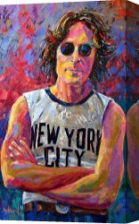 Beatles Canvas Prints - Lennon New York by Debra Hurd