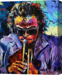 Impressionism Canvas Prints - Miles Davis by Debra Hurd