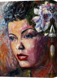 Lady Clown Canvas Prints - Ms. Lady Day by Debra Hurd