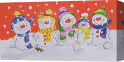 Family Canvas Prints - Snow Family by Diane Matthes