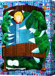 Room Canvas Paintings - In My Room by Donna Howard