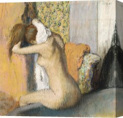 Edgar Degas Canvas Prints - After the Bath by Edgar Degas