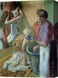 Bath Canvas Prints - Breakfast after a Bath by Edgar Degas