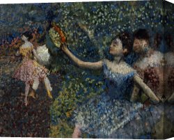 Edgar Degas Canvas Prints - Dancer with a Tambourine by Edgar Degas