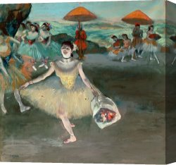 Edgar Degas Canvas Prints - Dancer with Bouquet by Edgar Degas